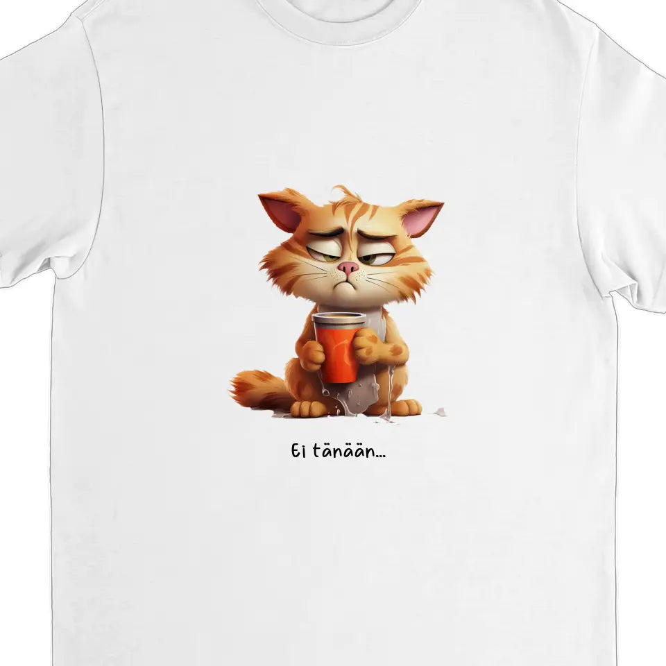 Hauska kissapaita väsyneen kissan kuvalla – I hate Mondays!