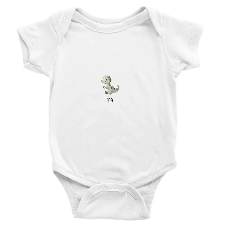 Ihana personoitava vauvan puuvillabody omalla nimellä ja eläinhahmolla