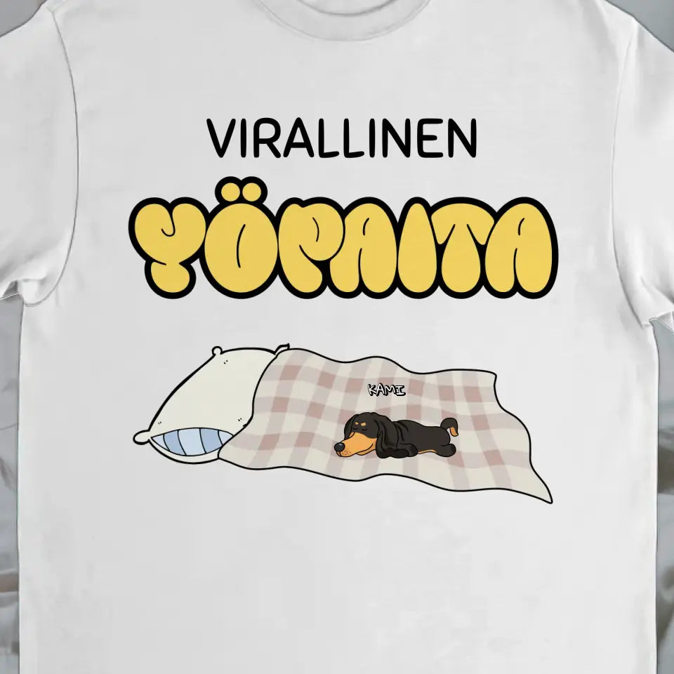 Virallinen yöpaita kissojen ja koirien kuvilla – personoi nimillä!