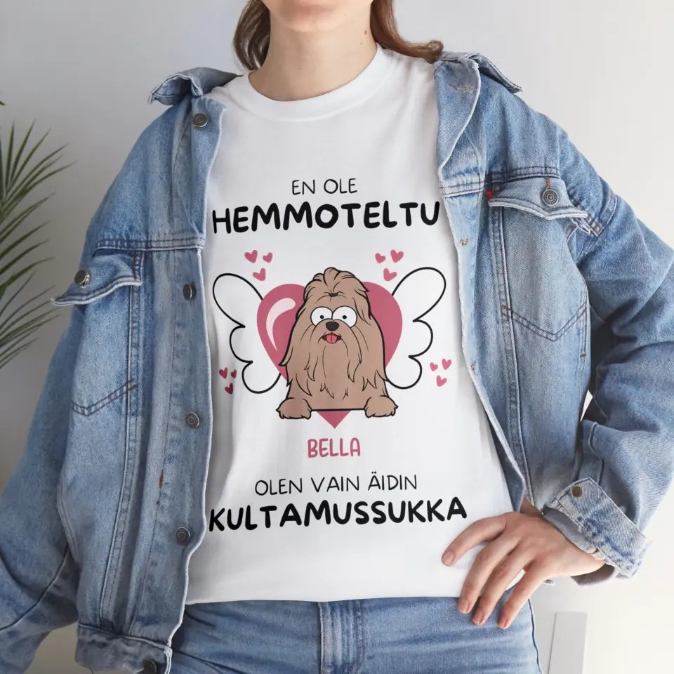Äidin Kultamussukka - Personoitu koira-aiheinen t-paita ja college