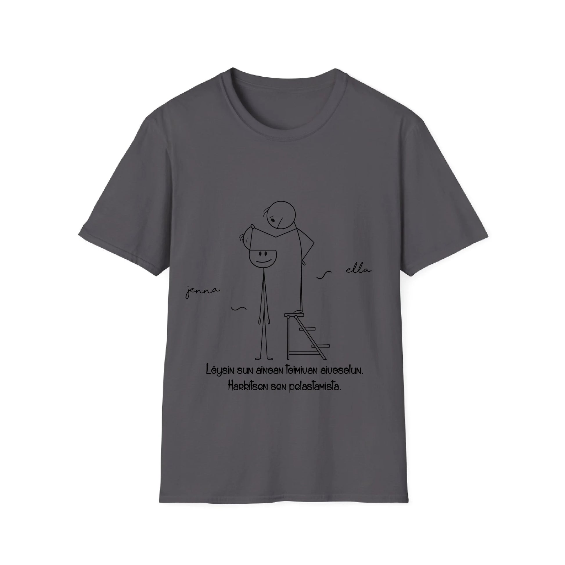 Unisex-Softstyle-T-Shirt-tummanharmaa