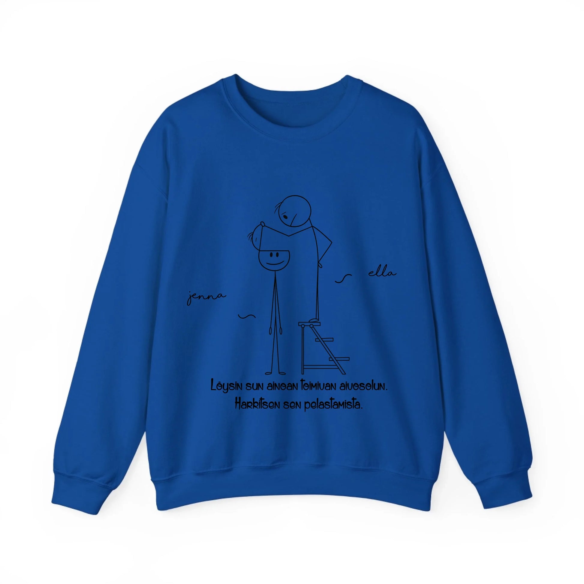 unisex-crewneck-sininen