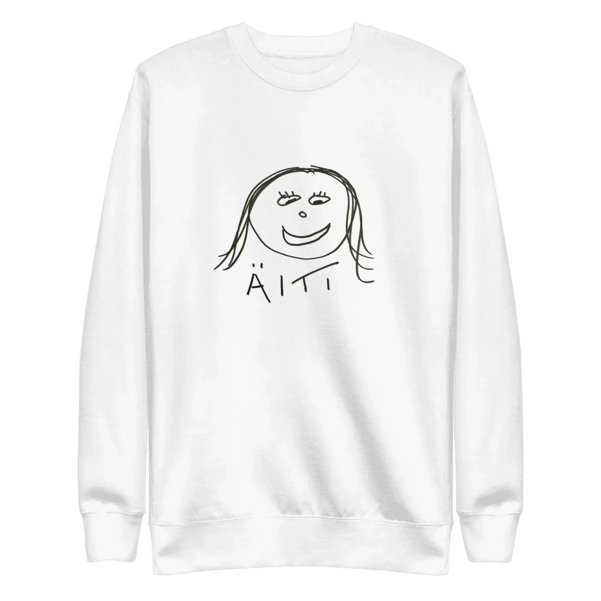 Collegepaita omalla piirustuksella – ihana lahja äidille tai mummille - Muokkis