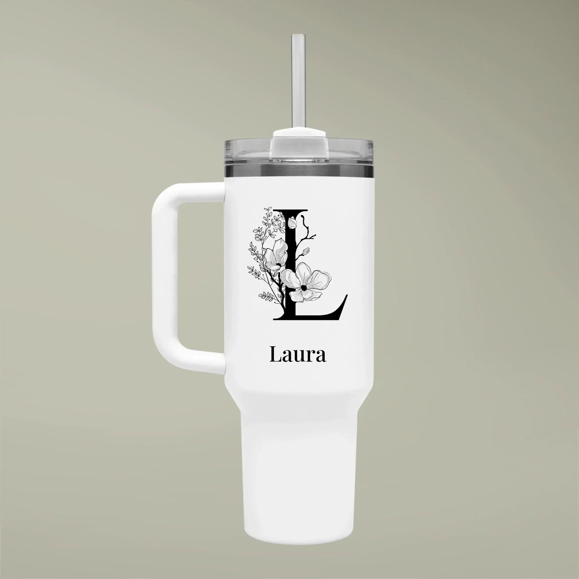 Personoitu termospullo omalla nimellä ja kirjaimella – ihana lahjaidea - Muokkis