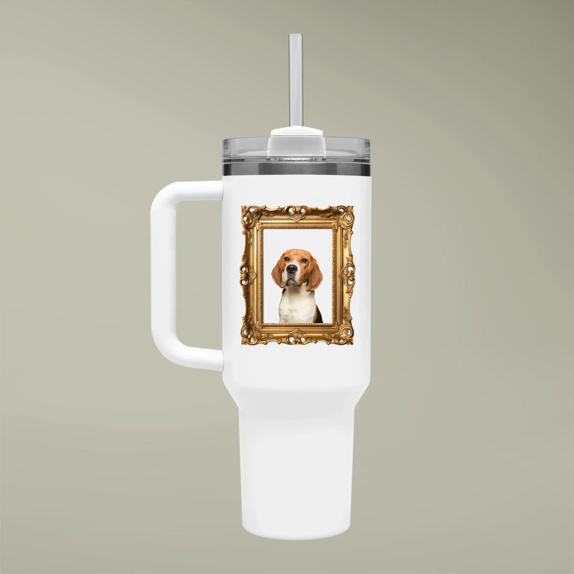 Persoonallinen juomapullo lemmikkisi kuvalla – uniikki 600 ml termospullo - Muokkis