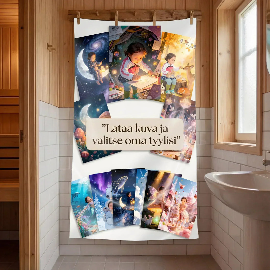 Personoitu pyyhe lapsesi kuvalla – Lapsi fantasiamaailmassa - Muokkis